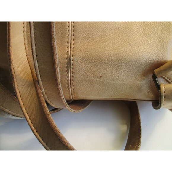 *American Leather Beige Tan Leather Backpack Satchel main image 5